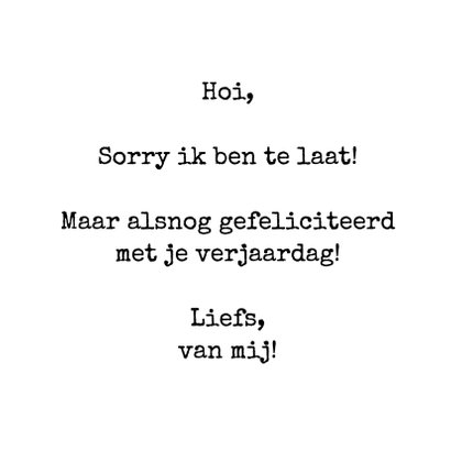 Sorry te laat zig zag 3