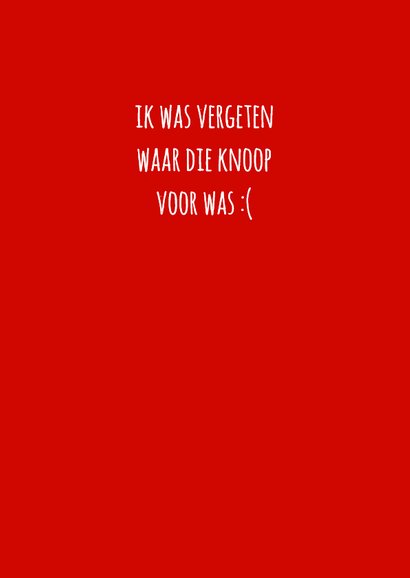Sorry vergeten zakdoek knoop 3
