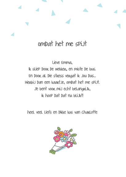 Sorrykaart met huilende dieren 3