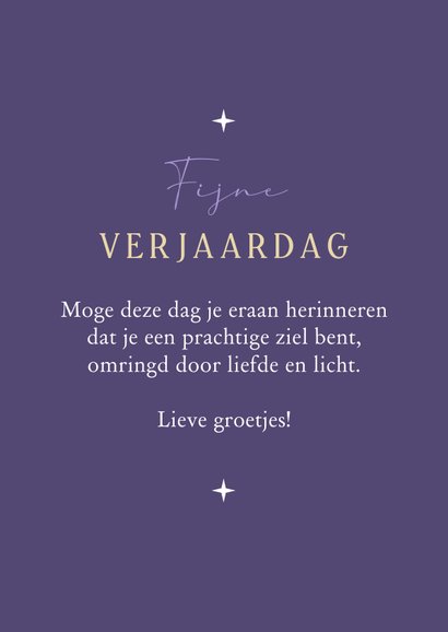 Spirituele verjaardagskaart leven ziel galaxy verjaardag 3