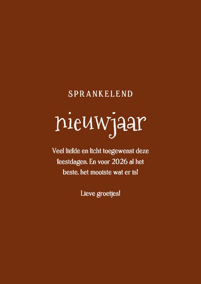Sprankelend nieuwjaarskaartje met schattig muisje 3