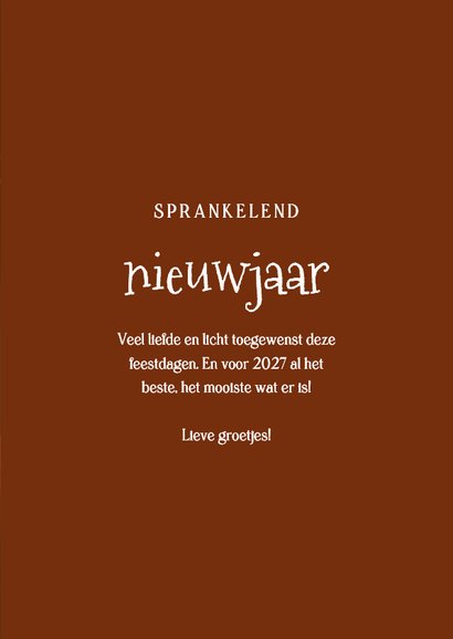 Sprankelend nieuwjaarskaartje met schattig muisje 3