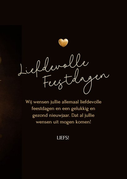 Sprankelende kerstkaart liefdevolle kerst met foto 3