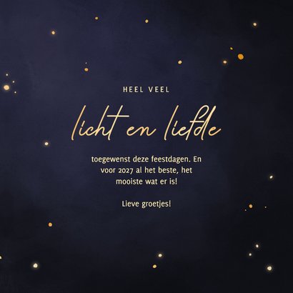 Sprankelende kerstkaart uiltje licht en liefde voor 2027 3
