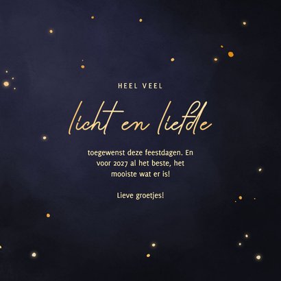 Sprankelende kerstkaart uiltje licht en liefde voor 2027 3