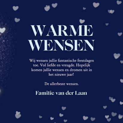 Sprankelende kerstkaarten holografisch hart warme wensen 3