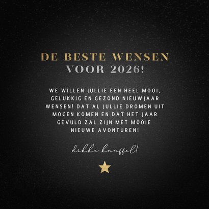 Sprankelende nieuwjaarskaart met sterretje vuurwerk 3