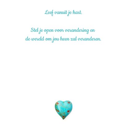 Spreukenkaart open je hart met edelstenen en madeliefjes 3