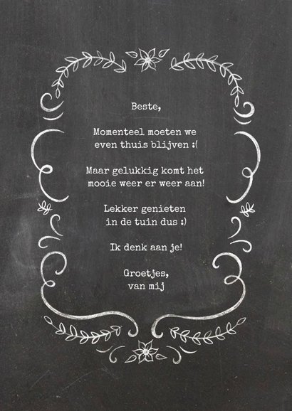 Spreukenkaart relativerend life is better in the garden 3
