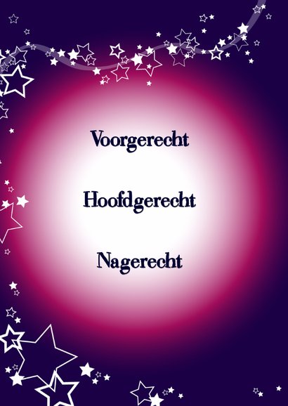 Sprookjesachtige menukaart 2