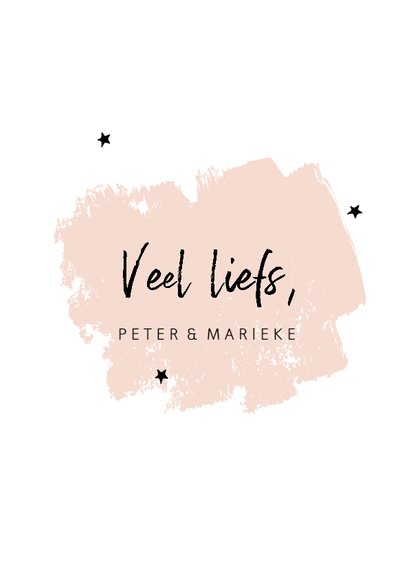 Staande kerstkaart met foto en brush met sterren 3