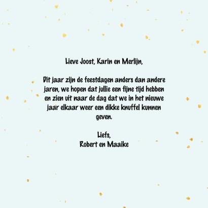 Stay ho ho home - text and gold - feestdagenkaart 3