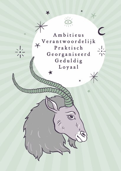 Steenbok horoscoop verjaardagskaart spiritueel zodiac 2