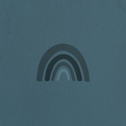 Sterkte condoleancekaartje regenboog met blauwtinten 2