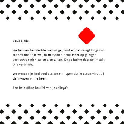 Sterkte herinnering collega 3