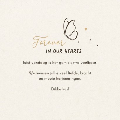 Sterkte kaart herdenking verjaardag vlinder slinger 3
