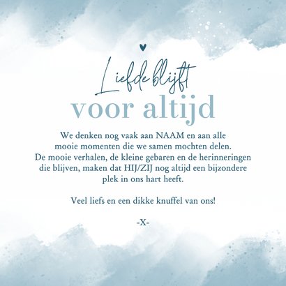 Sterkte kaart herdenking waterverf stijlvol liefde 3