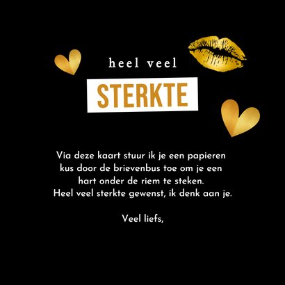 Sterkte kaart kus door de brievenbus met hartjes 3