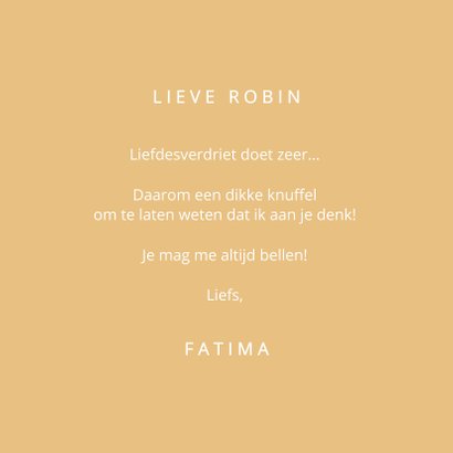 Sterkte kaart liefdesverdriet gebroken hart medeleven 3