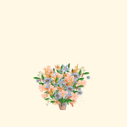 Sterkte kaart meisje met bos bloemen 2