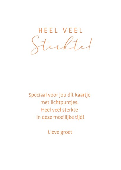 Sterkte kaart met pot met lichtpuntjes sterren 3