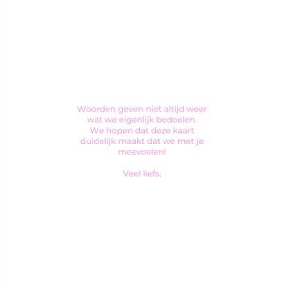 Sterkte kaart Pink Ribbon ik weet niet wat te zeggen 3