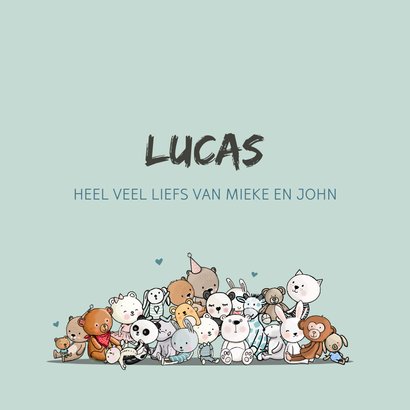 Sterkte kaart veel knuffels in driewieler 3