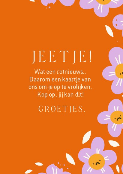 Sterkte kaart 'wat stom' met bloemen 3