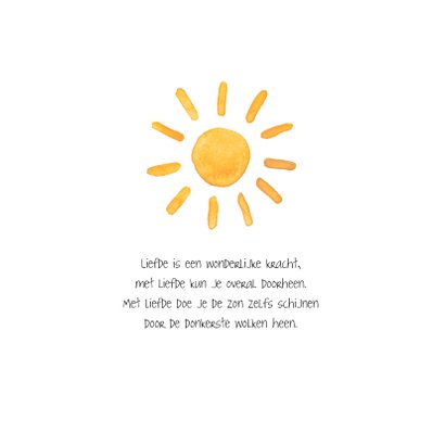 Sterkte kaart zonnestralen moeilijke tijd beterschap zon 2