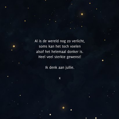 Sterkte kaartje met lichtpuntje met lichtgevende ster 3