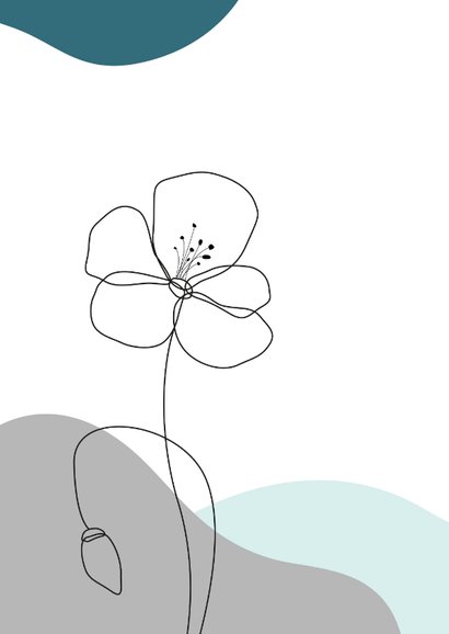 Sterkte - Lijntekening bloem 2