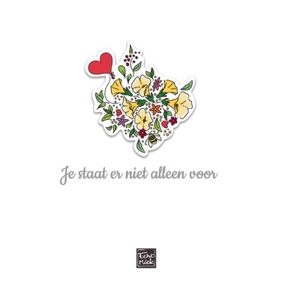 Sterkte met bloemen en hart 2