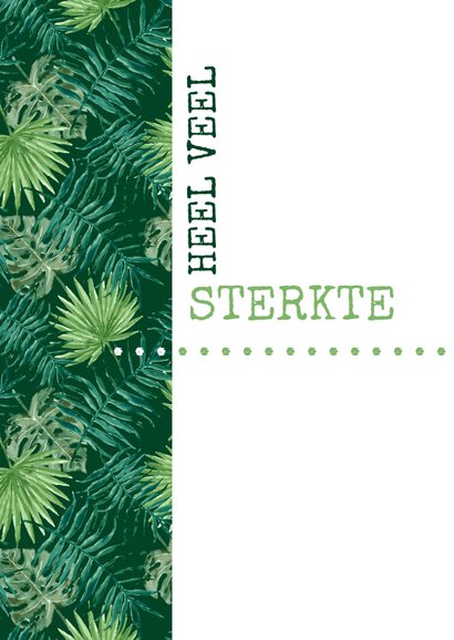 Sterkte Typografisch met botanische print 2