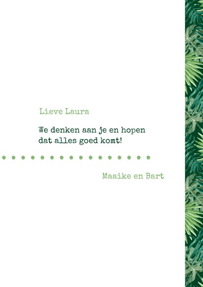 Sterkte Typografisch met botanische print 3