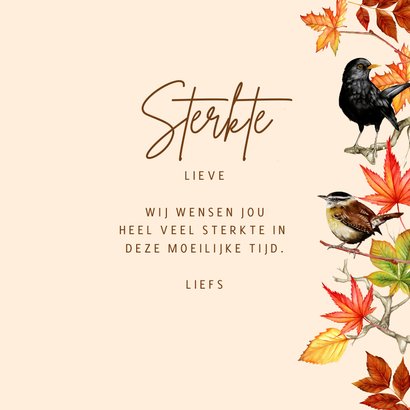 Sterkte vogels herfstblad 3