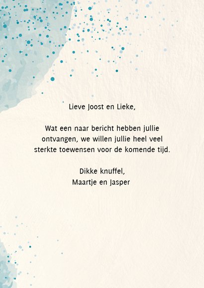 Sterkte we denken aan jullie - watercolors 3