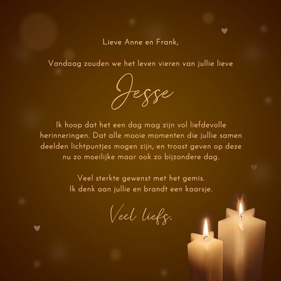 Sterktekaart 2 ster kaarsen 3