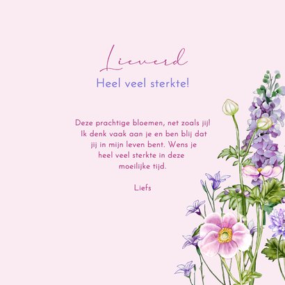 Sterktekaart bloemen in tuin  3