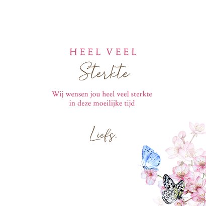 Sterktekaart bloesem vlinders 3