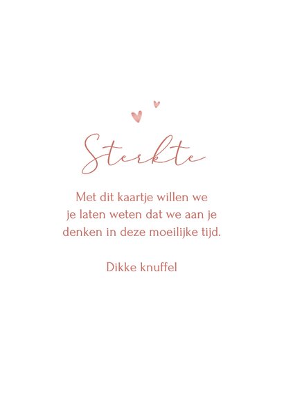 Sterktekaart bosje droogbloemen hartjes subtiel 3