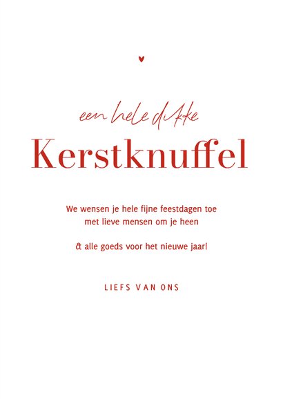 Sterktekaart dikke kerstknuffel teddy beer rood 3