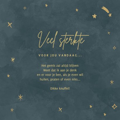 Sterktekaart donkerblauw met sterren en vallende ster 3