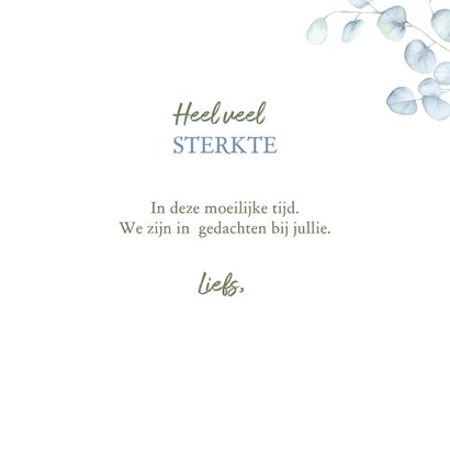 Sterktekaart Eucalyptus bloemen 3