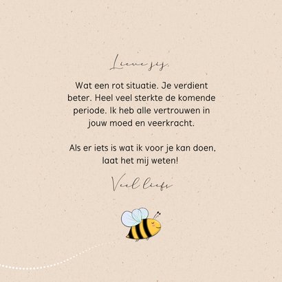 Sterktekaart illustratie vliegende bij op kraftpapier 3