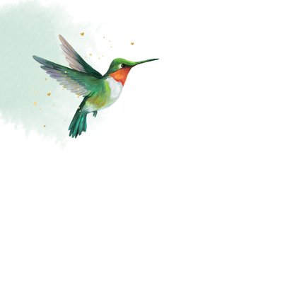 Sterktekaart kolibrie vogel waterverf sterkte en kracht 2