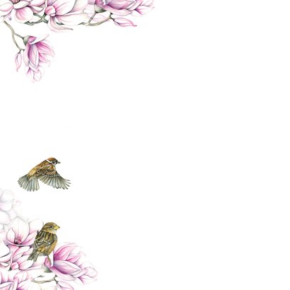 Sterktekaart magnolia vogeltjes 2