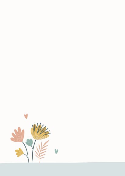 Sterktekaart met zon en bloemen zonnestraaltjes 2