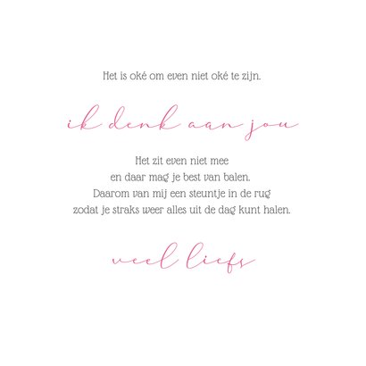 Sterktekaart mixed media hart roze 3