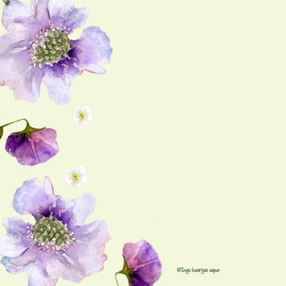 Sterktekaart Paarse bloemen 2