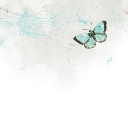 Sterktekaart pastel aquarel butterfly 2